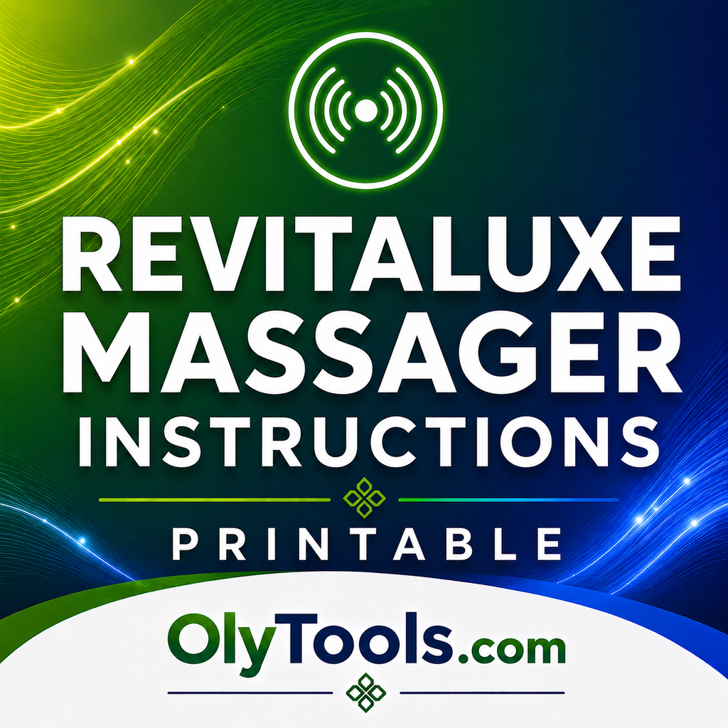 Free Download: Instructions for Revitaluxe Massager